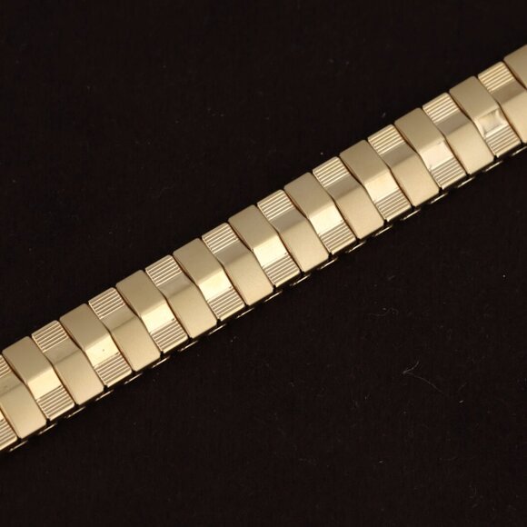 Hadley-Roma 10mm-14mm Gold Plated Ladies Unique Watch Bracelet/Band, LB6881Y - Picture 2 of 2